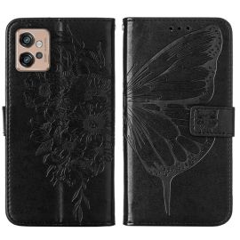 ART BUTTERFLY Custodia a portafoglio Motorola Moto G32 nera