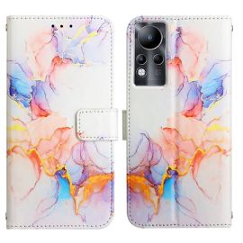 ART MARBLE Cover portafoglio Infinix Zero X Pro WHITE ARANCIONE