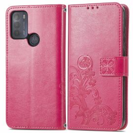Cover portafoglio ART Motorola Moto G50 FLOWER S rosa scuro