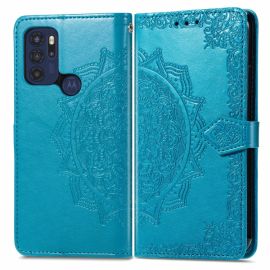 Cover portafoglio ART Motorola Moto G60s ORNAMENT blu