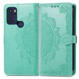 Cover portafoglio ART Motorola Moto G60s ORNAMENT verde