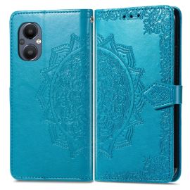Cover portafoglio ART One Plus Nord N20 5G ORNAMENT blu