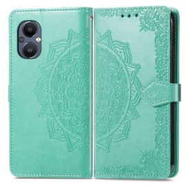 Cover portafoglio ART One Plus Nord N20 5G ORNAMENT verde