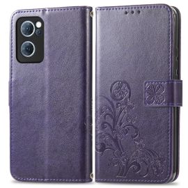 Cover portafoglio ART Oppo Reno7 5G FLOWER S viola