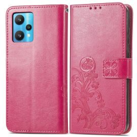 Cover portafoglio ART Realme 9 Pro / Realme 9 5G FLOWER S rosa scuro