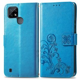 Cover portafoglio ART Realme C21Y / C25Y FLOWER S blu