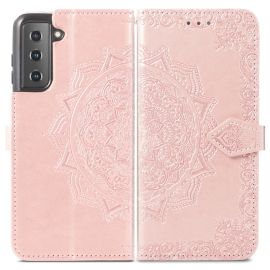 Cover portafoglio ART Samsung Galaxy S22 5G ORNAMENT rosa