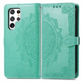 Cover portafoglio ART Samsung Galaxy S22 Ultra 5G ORNAMENT verde