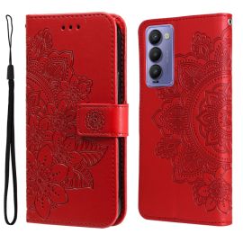Copri portafoglio ART Tecno Camon 18 BLOOM rosso