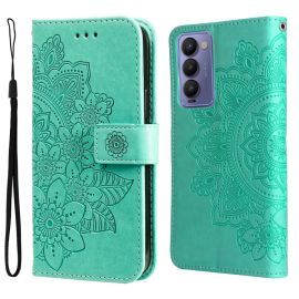 Copri portafoglio ART Tecno Camon 18 BLOOM verde