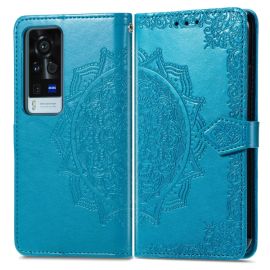 Cover portafoglio ART Vivo X60 Pro 5G ORNAMENT blu