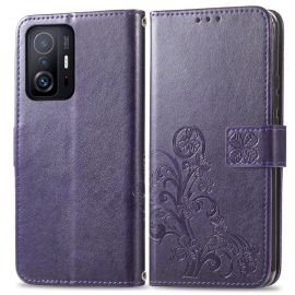 Cover portafoglio ART Xiaomi 11T / 11T Pro FLOWER S viola