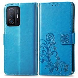 Cover portafoglio ART Xiaomi 11T / 11T Pro FLOWER S blu