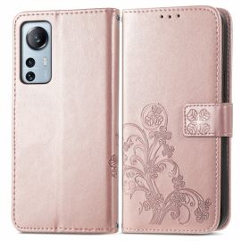 Cover portafoglio ART Xiaomi 12 Lite FLOWER S rosa chiaro