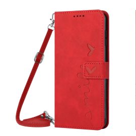 ART SMILE Cover portafoglio con cordino Motorola Moto G73 5G rosso