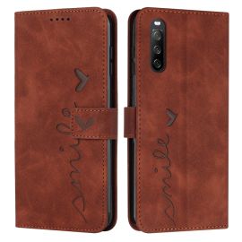 ART SMILE Cover portafoglio con cordino Sony Xperia 10 IV 5G marrone