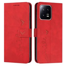 ART SMILE Cover portafoglio con cordino Xiaomi 13 Pro rosso
