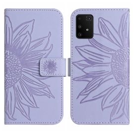 Custodia a portafoglio con cinturino ART SUN FLOWER Samsung Galaxy S10 Lite viola