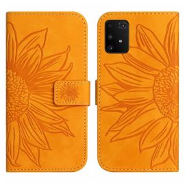 Custodia a portafoglio con cinturino ART SUN FLOWER Samsung Galaxy S10 Lite giallo