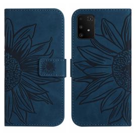 Custodia a portafoglio con cinturino ART SUN FLOWER Samsung Galaxy S10 Lite blu