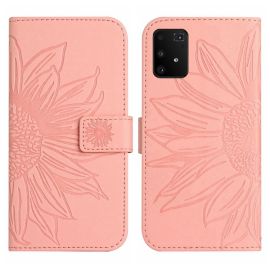 Custodia a portafoglio con cinturino ART SUN FLOWER Samsung Galaxy S10 Lite rosa
