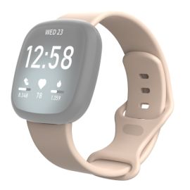 BUTTERFLY Silikónový remienok pre Fitbit Versa 3 / Fitbit Sense pieskovÔ ružovÔ