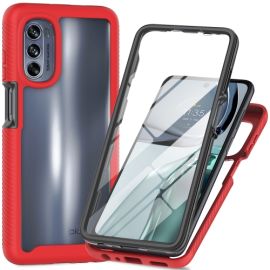 DUAL Cover bifacciale per Motorola Moto G62 5G rossa