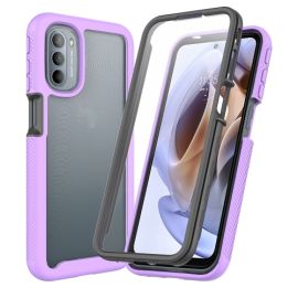 DUAL Cover fronte-retro con pellicola Motorola Moto G31 / G41 viola