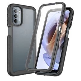 DUAL Cover fronte-retro con pellicola Motorola Moto G51 5G nera