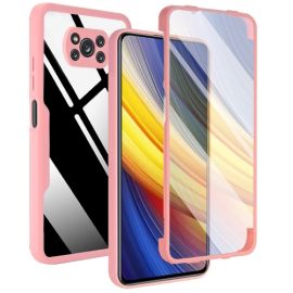 DUAL Cover fronte-retro con pellicola Xiaomi Poco X3 NFC / X3 Pro rosa