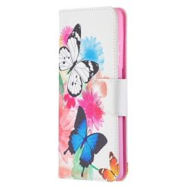 Cover portafoglio ART Samsung Galaxy S21 Ultra 5G BUTTERFLIES COLORATE
