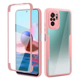 DUAL Cover fronte-retro con pellicola Xiaomi Redmi Note 10 / Note 10s rosa