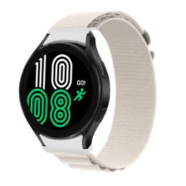 Cinturino in NYLON per Samsung Galaxy Watch 6 Classic (47mm / 43mm) e Watch 6 (44mm / 40mm) bianco