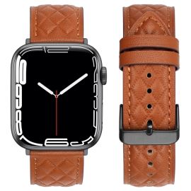 LATTICE BAND Cinturino in pelle per Apple Watch SE / SE 2022 / SE 2023 (40mm) marrone