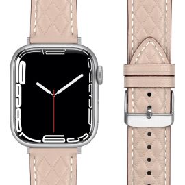 LATTICE BAND Cinturino in pelle per Apple Watch SE / SE 2022 / SE 2023 (40mm) beige