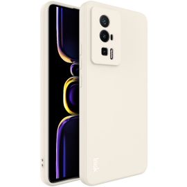 IMAK RUBBER Cover in silicone Xiaomi Poco F5 Pro bianca
