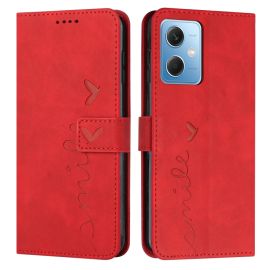ART SMILE Cover portafoglio con cordino Xiaomi Redmi Note 12 5G rosso