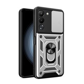 RING CAMERA Cover con supporto per Infinix Note 12 argento