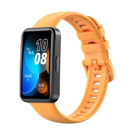 Cinturino in SILICONE per Huawei Band 8 giallo-arancione