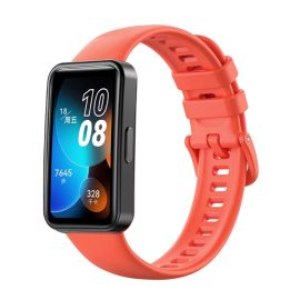 Cinturino in SILICONE per Huawei Band 8 rosso corallo