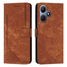 STRIPE Custodia portafoglio con tracolla Infinix Hot 30i marrone