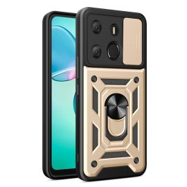 RING CAMERA Cover con supporto per Tecno Spark Go 2023 oro