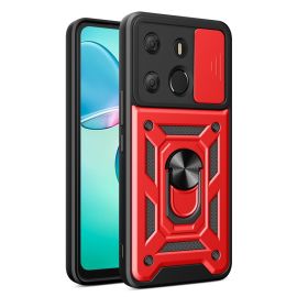 RING CAMERA Cover con supporto per Tecno Spark Go 2023 rossa