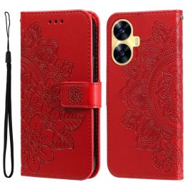 ART MANDALA Custodia a portafoglio Realme C55 rosso