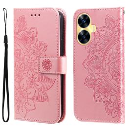 ART MANDALA Custodia a portafoglio Realme C55 rosa