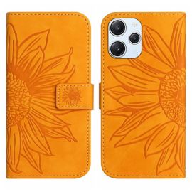 ART SUN FLOWER Custodia a portafoglio con cinturino Xiaomi Redmi 12 giallo