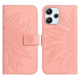 Custodia a portafoglio con cinturino ART SUN FLOWER Xiaomi Redmi 12 rosa chiaro