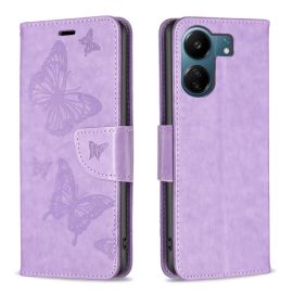 Cover portafoglio ART BUTTERFLY per Xiaomi Redmi 13C / Poco C65 viola