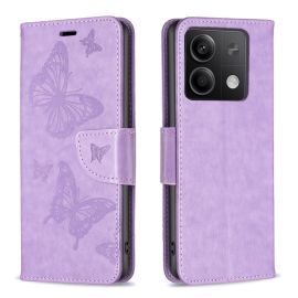 Cover portafoglio ART BUTTERFLY per Xiaomi Redmi Note 13 viola