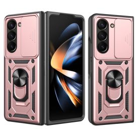 Cover RING CAMERA con supporto per Samsung Galaxy Z Fold 5 5G rosa